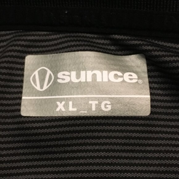 Sunice Black and Grey Pinstripe Sleek Hang Polo Shirt - Picture 10 of 16